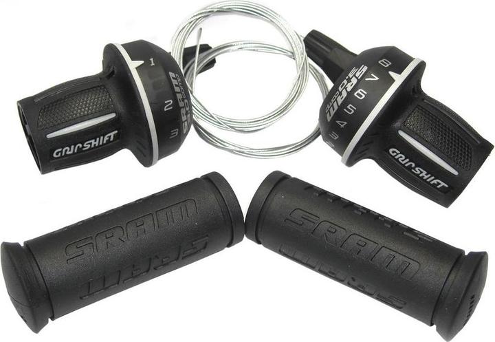 Actual product image Sram Paire de Commandes de Vitesses 3.0 MICRO 3x8V Grip Shift Poi