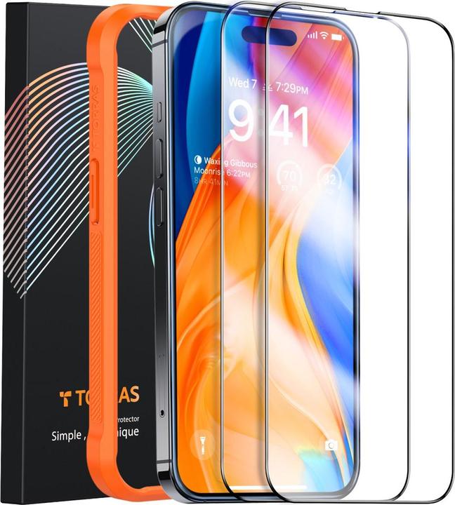 Actual product image Torras Diamond Panzerglas (1 Piece, Apple iPhone 15 Pro)