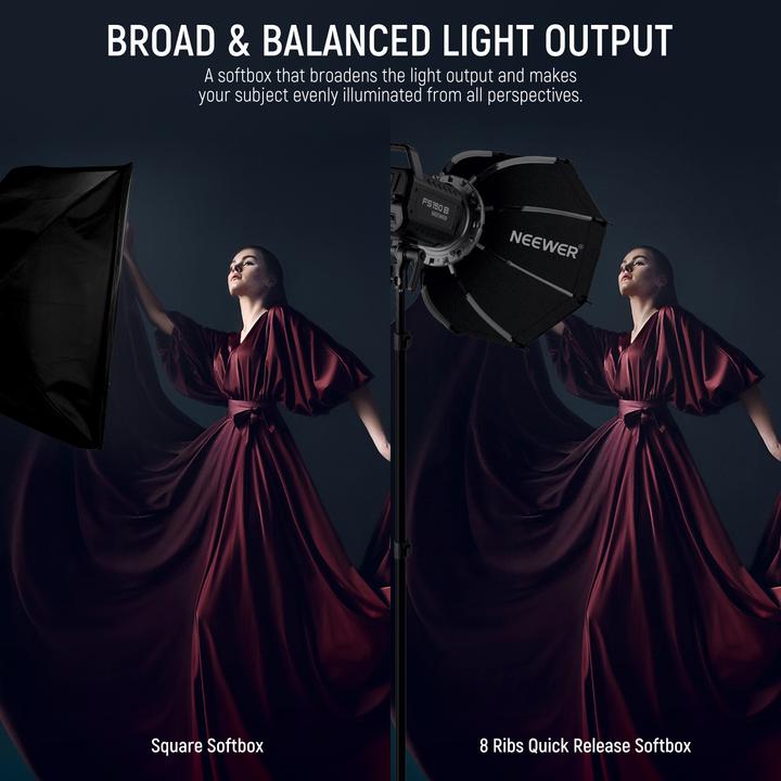 Produktbild Neewer 45cm 8 Ribs Quick Release Softbox With Honeycomb Grid (45 cm)