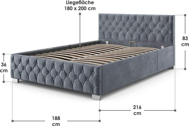 Produktbild Juskys Nizza (180 x 200 cm)