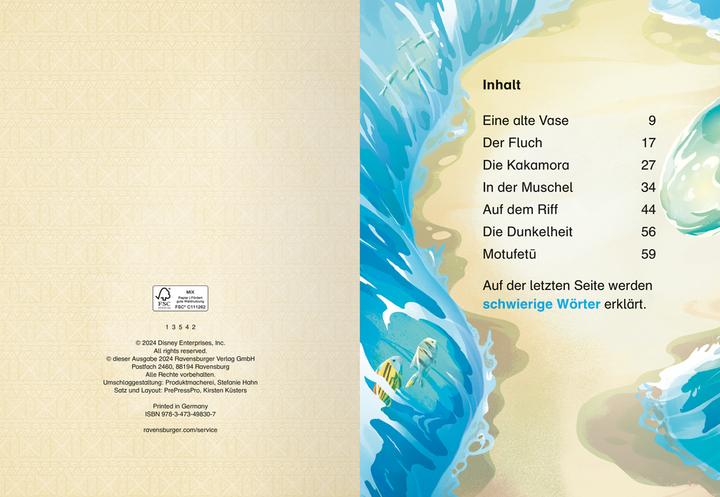 Actual product image Ravensburger Disney: Vaiana 2 - Das Erstlesebuch zu Film 2 (German, Annette new farmer, The Walt Disney Company, 2024)