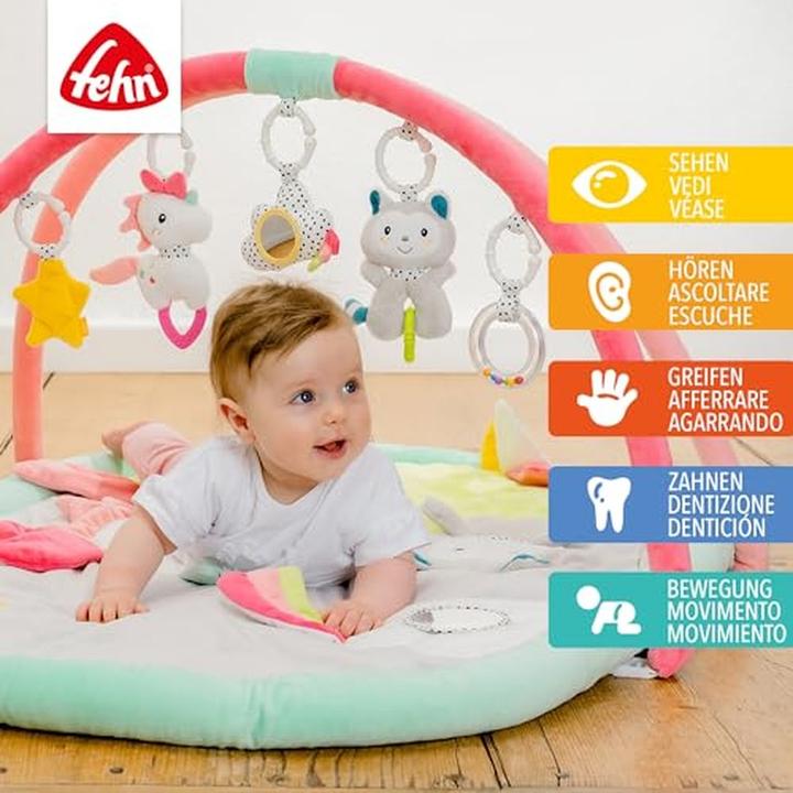 Actual product image Fehn Crawling blanket with play bow Aiko & Yuki