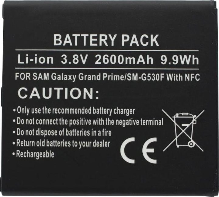 Actual product image Samsung Battery Galaxy Grand Prime NFC SM-G5306W, SM-G5308, SM-G5308W, SM-G5309, SM-G5309W, SM-G530H