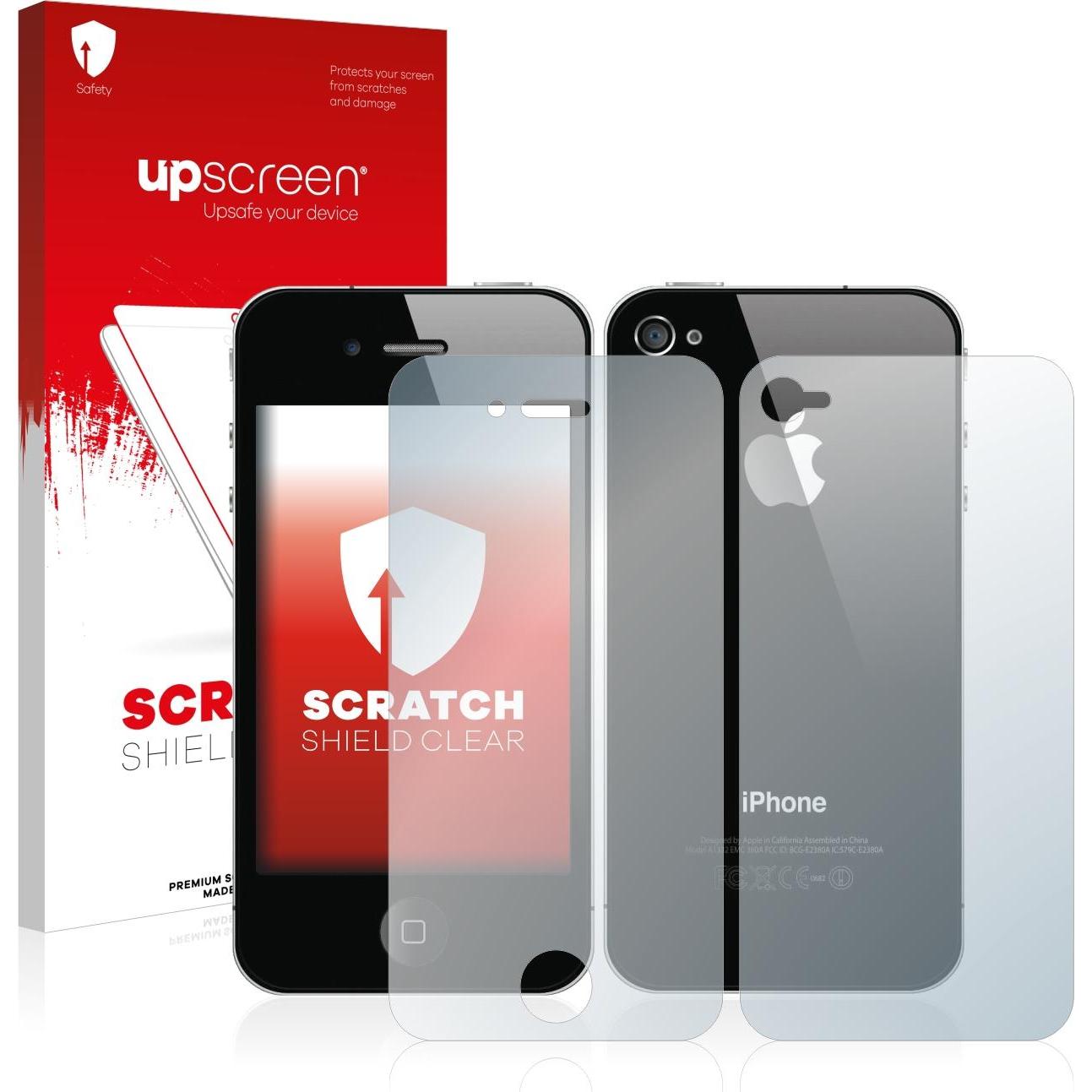 upscreen Schutzfolie Displayschutz Displayschutzfolie Folie Klar Transparent (1 Stück, Apple iPhone 4s), Smartphone Schu...