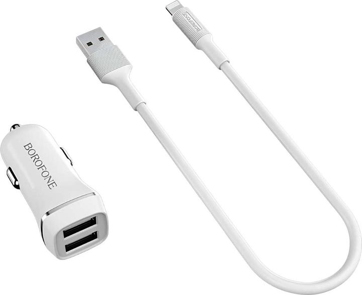 Produktbild Borofone 2x USB-A 2,4 A Stecker (BFO-BZ2-LW)