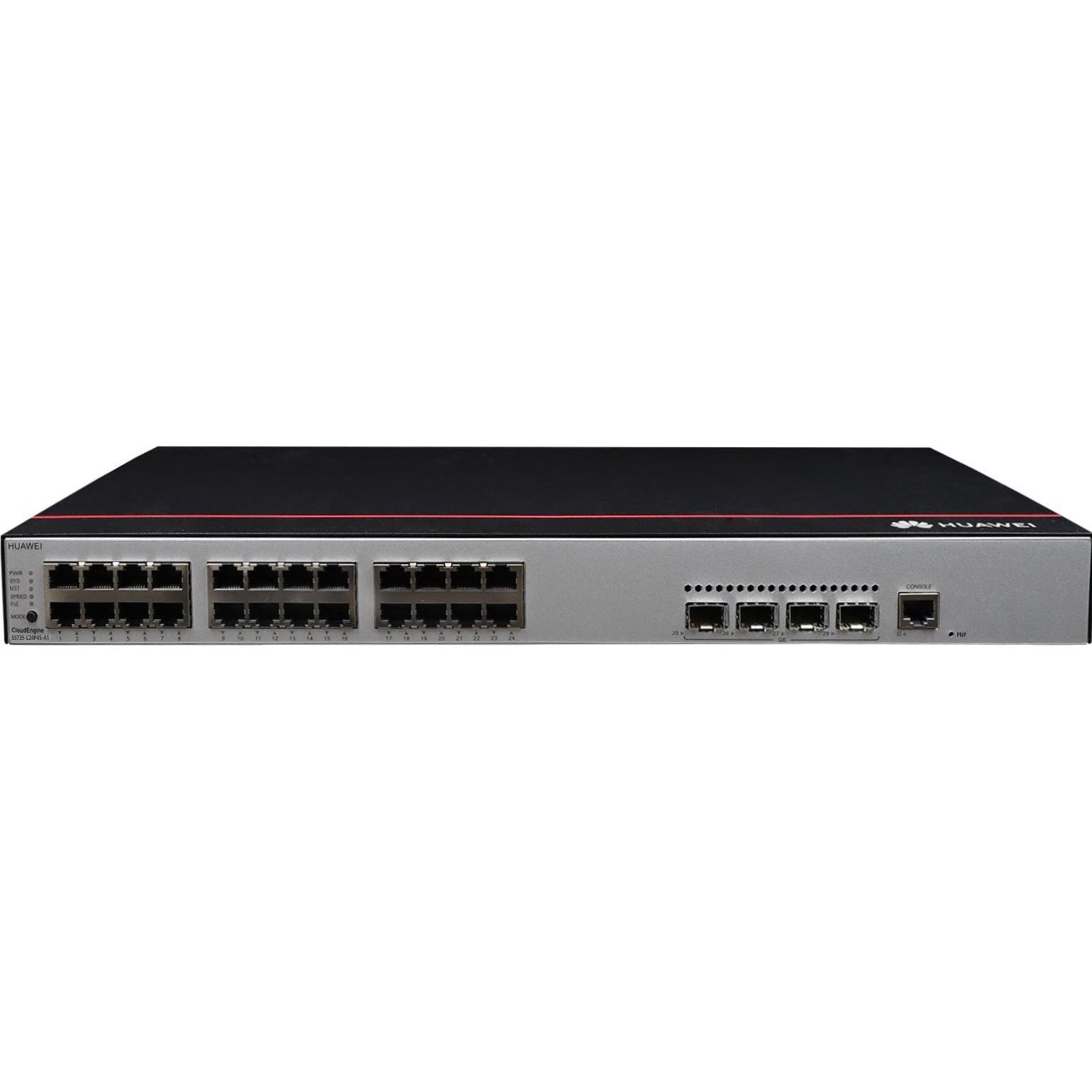 Huawei PoE+ Switch S5735-L24P4S-A1 28 Port (28 Ports), Netzwerk Switch, Grau
