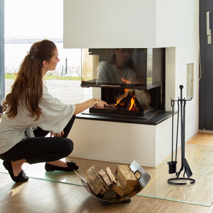 Actual product image Relaxdays Fireplace set (20 x 20 x 68 cm)