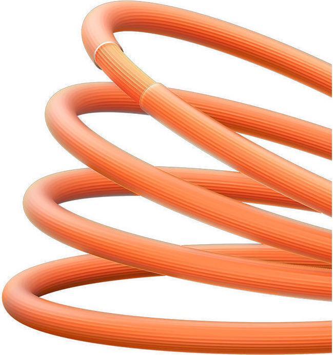 Actual product image Baseus Fast Charging cable USB-A to Lightning Coolplay Series 1m, 2.4A (orange) (1 m, USB 3.2 Gen 1)