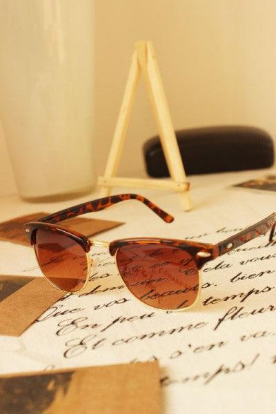 Immagine prodotto Hermex Occhiali da sole vintage retrò anni '80 UV400 - Brown Leopard