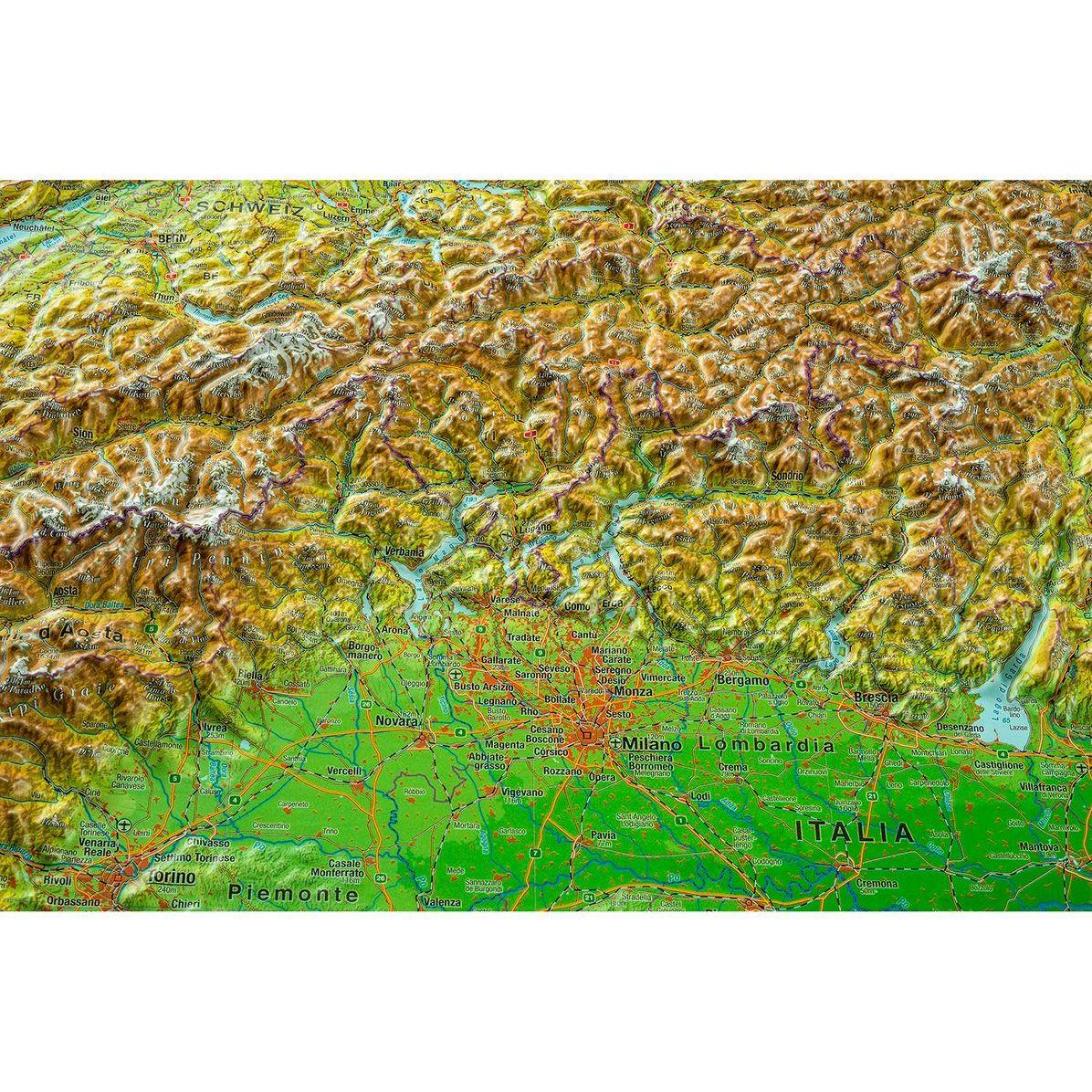 Thumbnail - Alpen klein 1 : 2 400 000, Landkarte