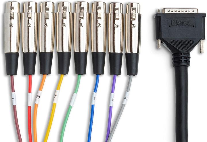 Actual product image Hosa DTF-805 Multicore Cable 8-way DB25 XLR-F 5m (5 m, Multicore cable, XLR Cables)