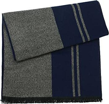 Immagine prodotto Only-Bags.Store Sciarpa Sciarpa invernale calda e morbida Sciarpa invernale a maglia Plaid Sciarpe lunghe Navy