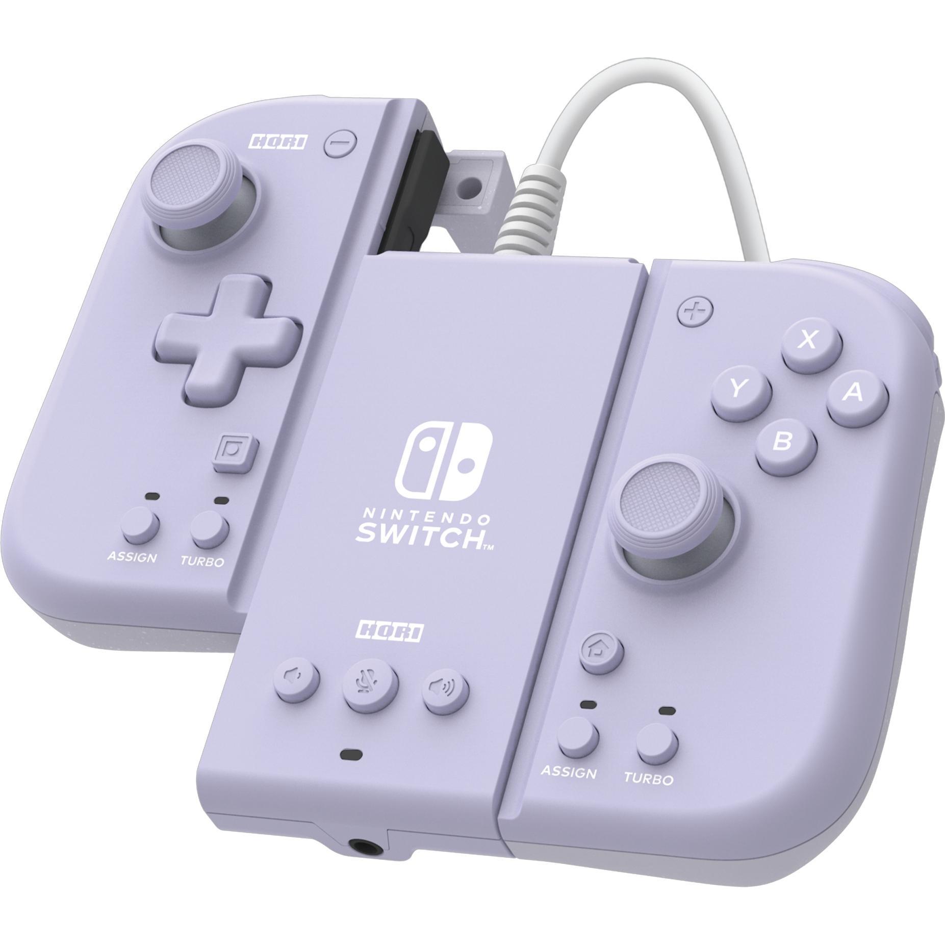 HORI Set di attacchi compatti Split Pad (Switch OLED, Switch), Controller gaming, Viola