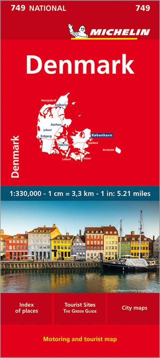 Actual product image Abrams & Chronicle Denmark - Michelin National Map 749