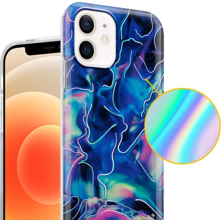 Produktbild Cadorabo IMD TPU Bunter Marmor Cover (Apple iPhone 12, Realme 12 Pro+)