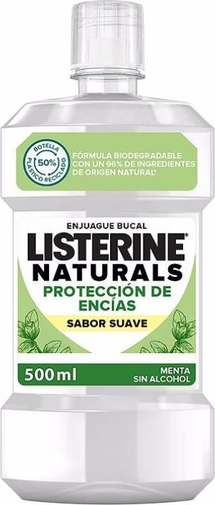 Actual product image Listerine NATURALS enjuague bucal protección encías 500 ml (500 ml, Mouthwash)