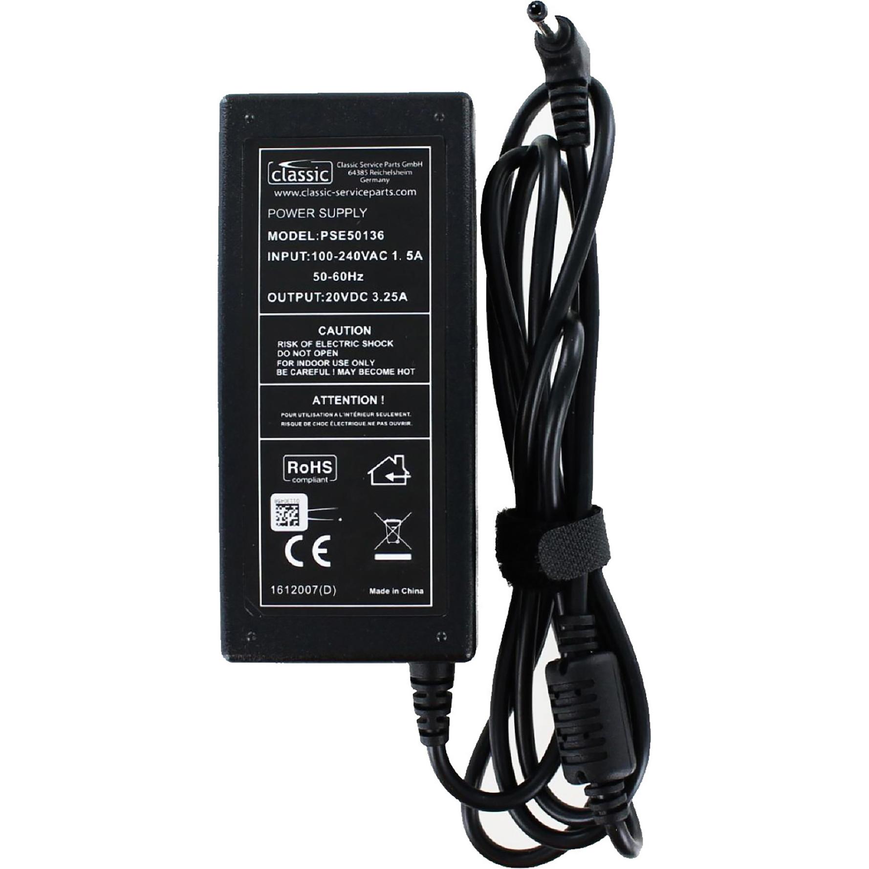 AGI Netzteil kompatibel mit Lenovo IdeaPad 320-15IKB (65 W), Notebook Netzteil, Schwarz