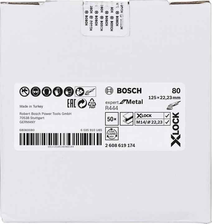 Immagine prodotto Bosch Professional Zubehör X-LOCK Disco in fibra Expert per metallo (80)