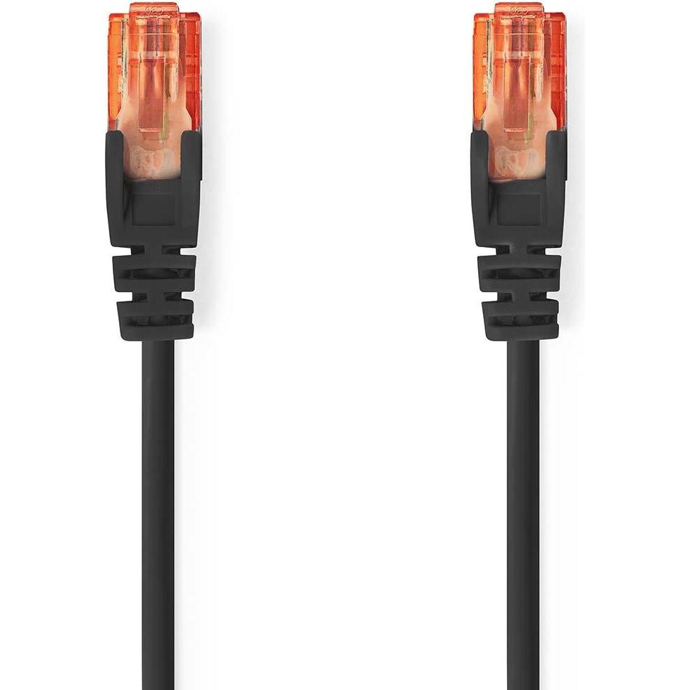 Nedis CAT6-Netzwerkkabel RJ45 Stecker RJ45 Stecker U/UTP 5.00 m Rund PVC Schwarz Lab (U/UTP, CAT6, 5 m), Netzwerkkabel