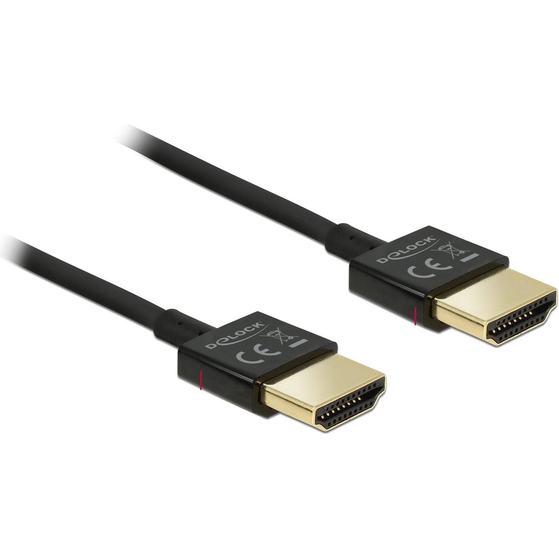 Delock HDMI (Typ A) — HDMI (Typ A) (1 m, HDMI), Video Kabel