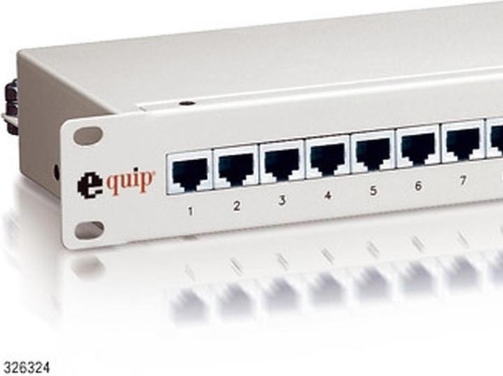 Produktbild equip 19" Patchpanel: 16 Port, 1HE, grau