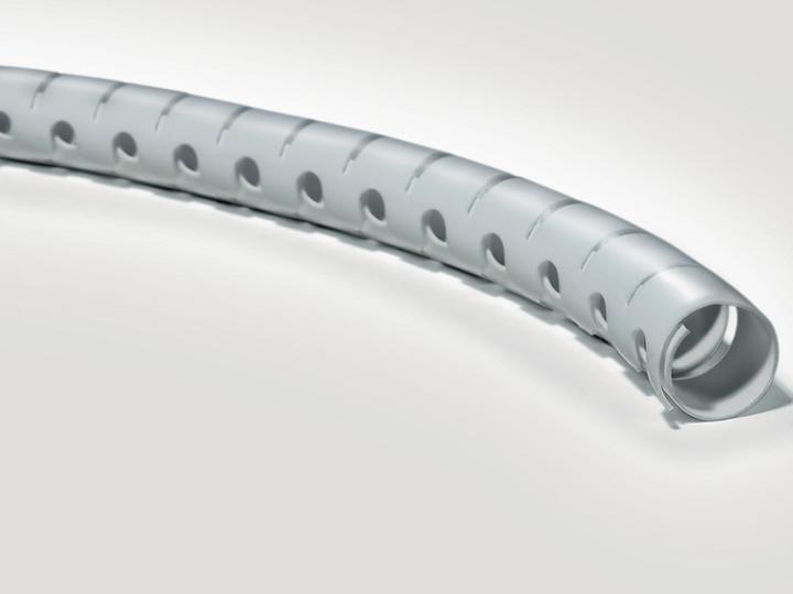Actual product image HellermannTyton Protective hose longitudinally split 27 mm gray (Cable conduit, 200 cm)