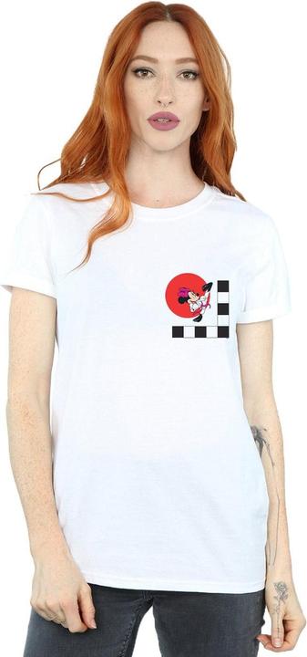 Actual product image Disney Womens/Ladies Minnie Mouse Karate Kick Cotton Boyfriend T-Shirt (L)