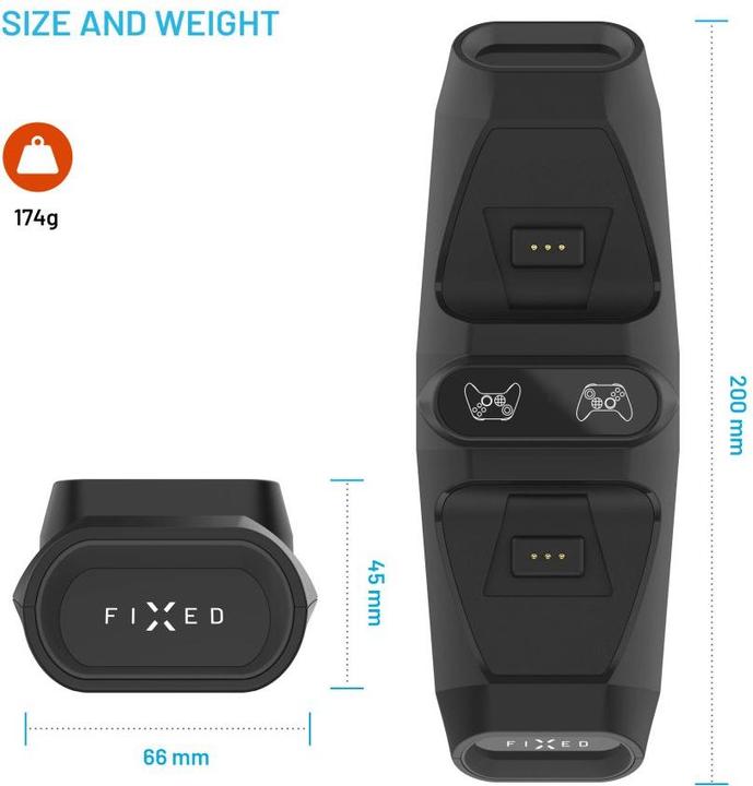 Immagine prodotto Fixed Dock di ricarica doppio per controller wireless Xbox Series S, X e One, nero (Xbox Series X, Xbox One S, Xbox Serie S)