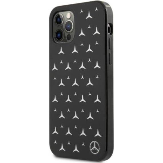 Thumbnail - Mercedes MEHCP12MESPBK iPhone 12/12 Pro 6,1" czarny/black hardcase Silver Stars Pattern (Apple iPhone 12), Smartphone Hü...