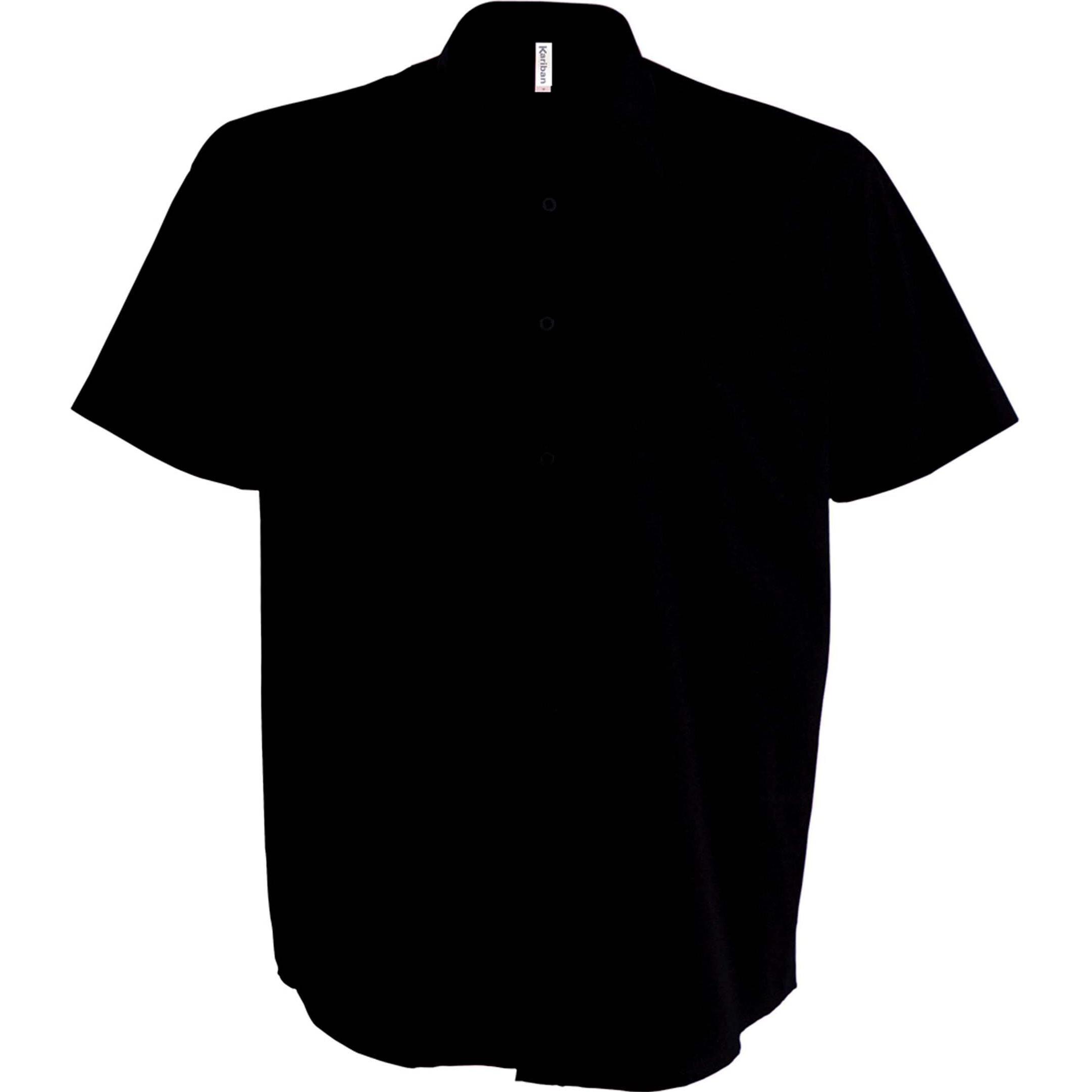 Thumbnail - Kariban, Herren, Hemd, Kurzarmhemd, Schwarz, (XL)