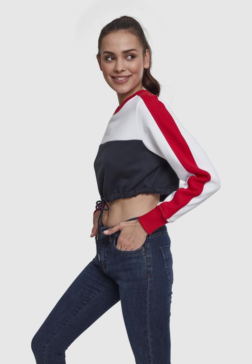 Produktbild Urban Classics Ladies Cropped 3-Tone Stripe Crew (L)