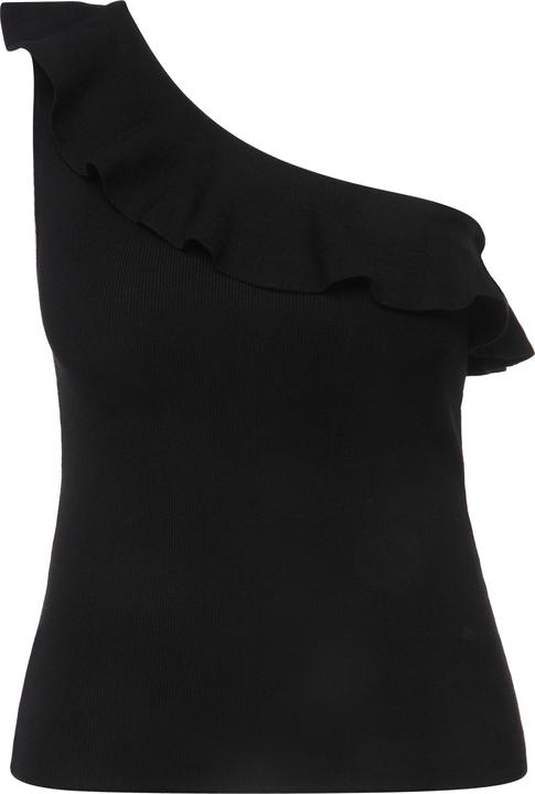 Immagine prodotto Ulla Popken Top monospalla in maglia dal taglio asimmetrico con volant e scollo rotondo (54)