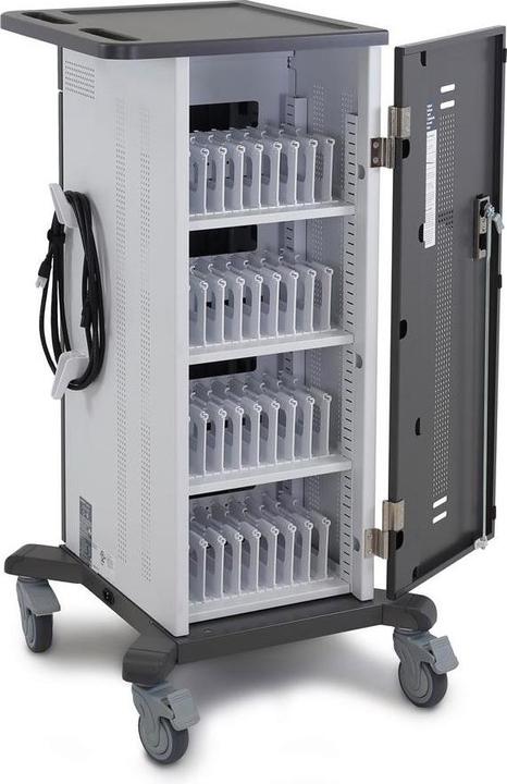 Produktbild Ergotron YES35 - Wagen (nur Laden) für 35 Mobilgeräte - verriegelbar - Grau, weiss - Bilds