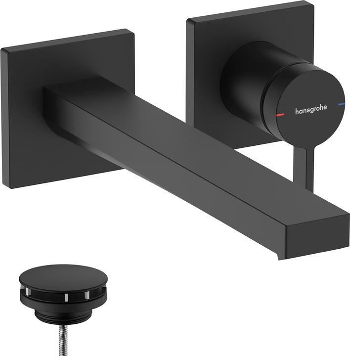 Produktbild hansgrohe Tecturis E Engreeps wastafelkraan inbouw voor wandmontage met uitloop 22,5 cm mat zwart