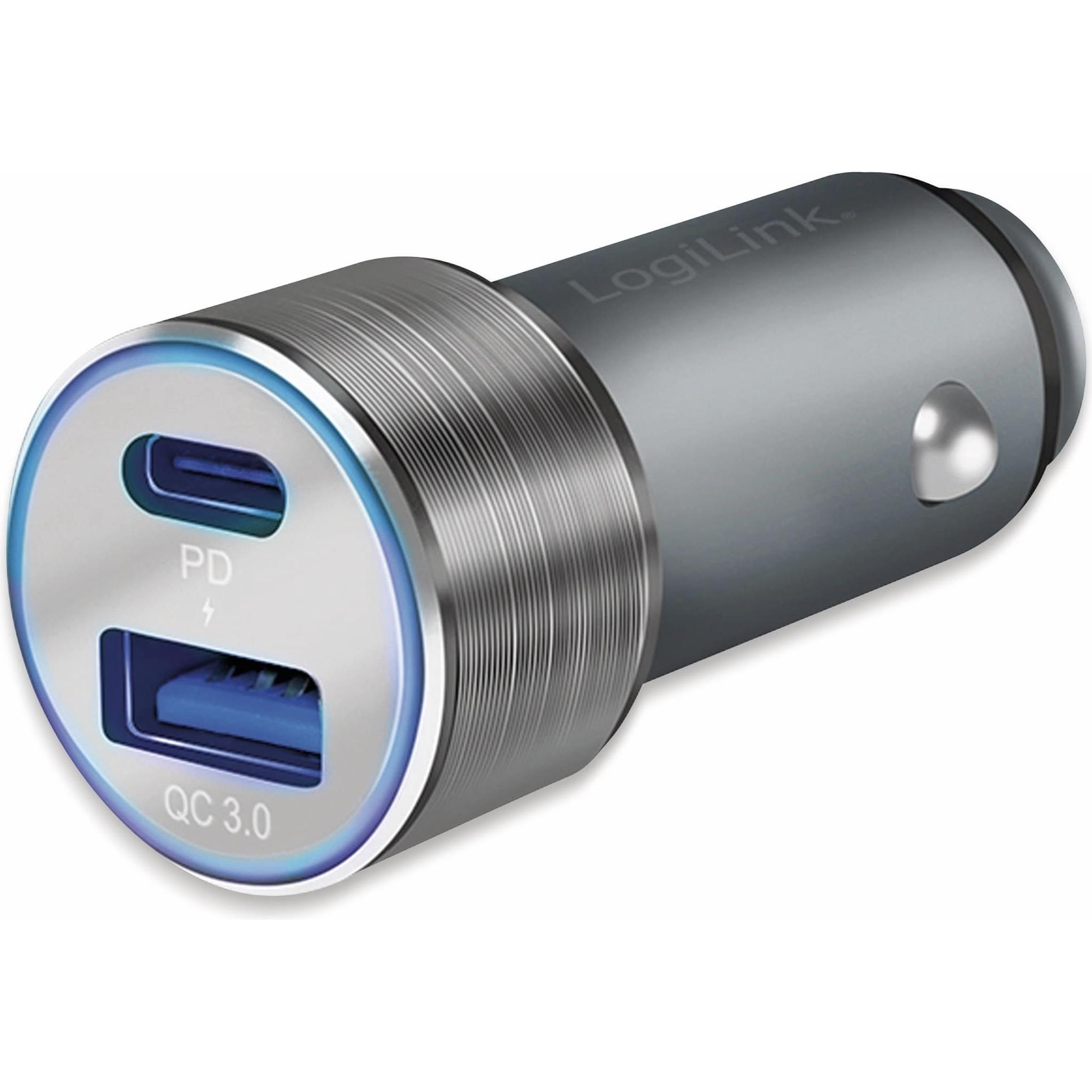 Thumbnail - LogiLink Auto-Netzteil, Auto Adapter, Grau