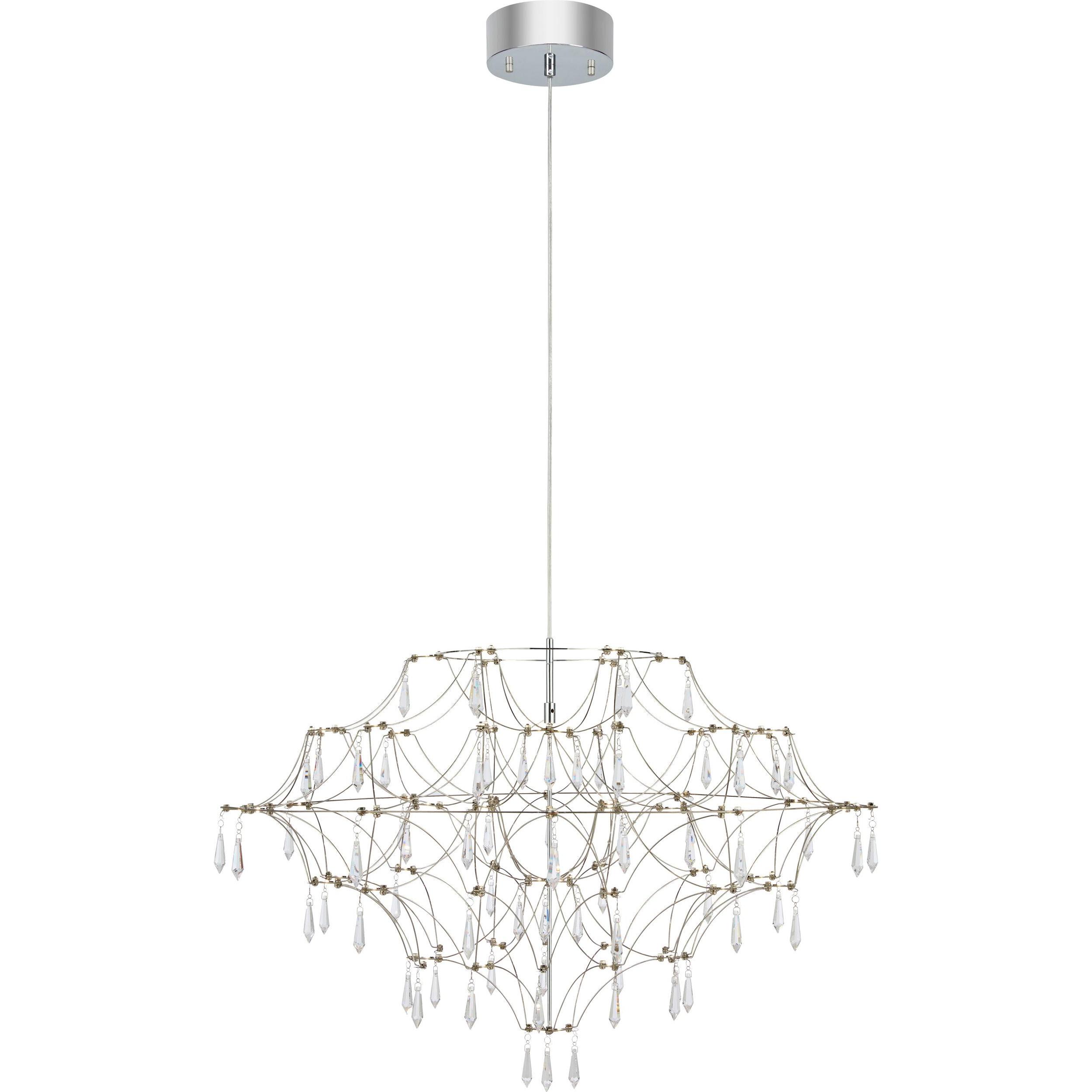 Markslöjd, Lampada a sospensione, EFESOS Chandelier 80cm Steel/Clear