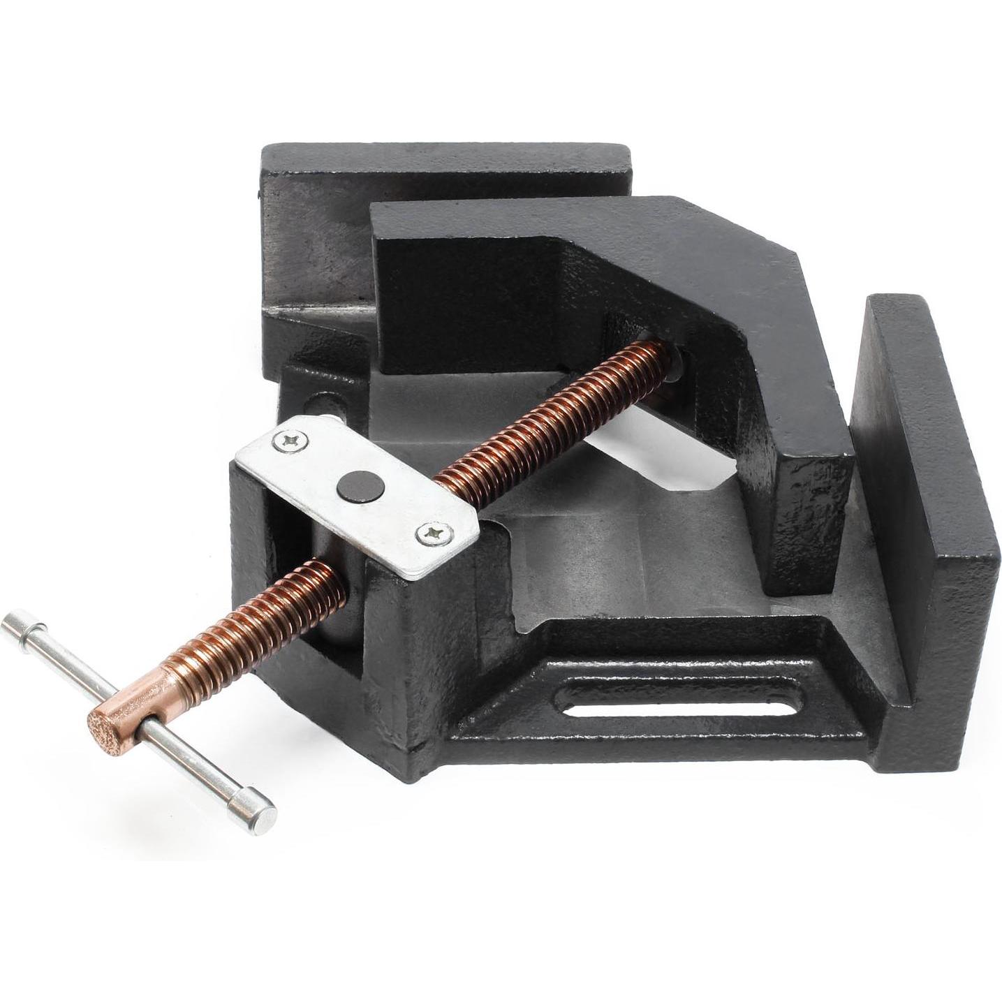 Wiltec, Schraubstock + Zwinge, Winkelschraubstock 90° 75mm tief Winkelzwinge Schraubstock Gehrungszwinge (75 mm)