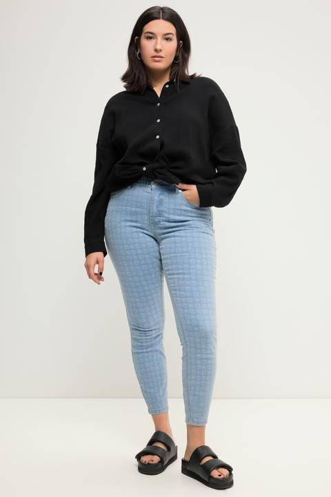 Produktbild Studio Untold Skinny Jeans, 5-Pocket, Alloverprint (56)