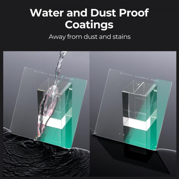Image du produit K&F Concept Filtre de diffusion Concept 100x100 1/8 noir (100 mm, Filtre Black Mist, 100 mm)