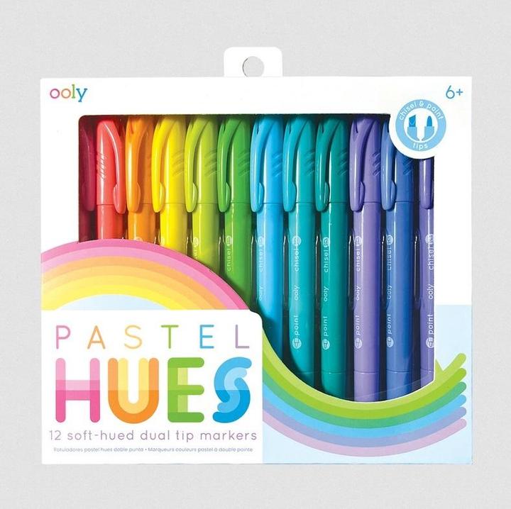 Ooly Pastellfarbene Filzstifte, 12 Farben (12x)