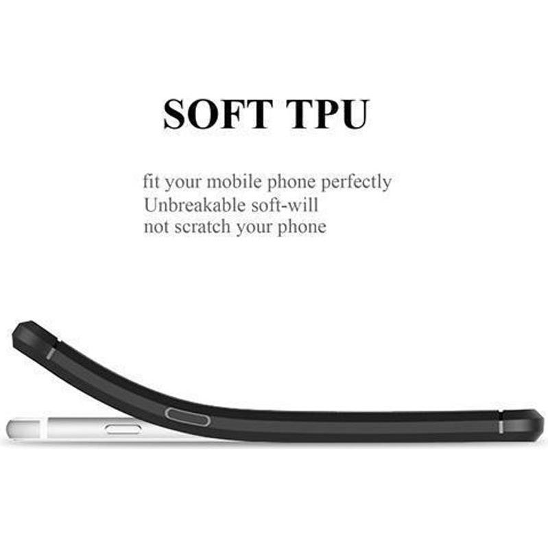 Thumbnail - Cadorabo TPU Ultra Slim carbon edelstahl Kombi Cover (Apple iPhone 7 Plus), Smartphone Hülle, Schwarz
