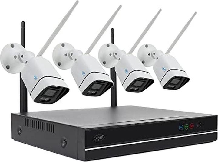 Produktbild PNI Videoüberwachungspaket House WiFi660 NVR 8 Kanäle und 4 drahtlose Aussenkameras 3MP, P2P, IP66