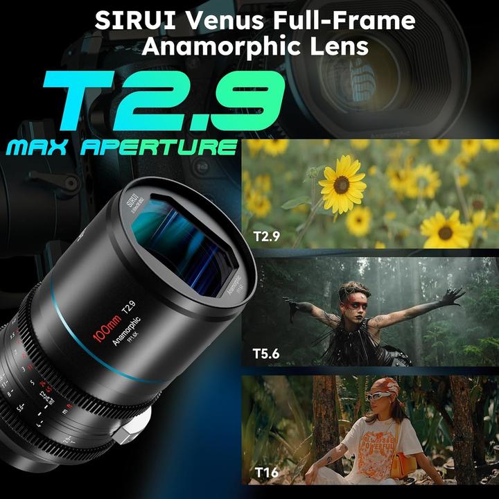 Produktbild Sirui Venus 100mm T2.9 1.6x anamorphotes Vollformat-Objektiv(E mount) (Sony E, Vollformat)
