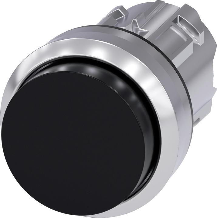 Actual product image Siemens Pushbutton 22mm black raised button