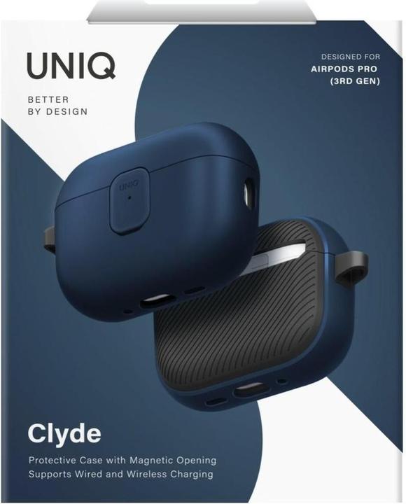 Image du produit Uniq Case Clyde for AirPods Pro 3 gen blue-grey (Manchon pour casque d'écoute)