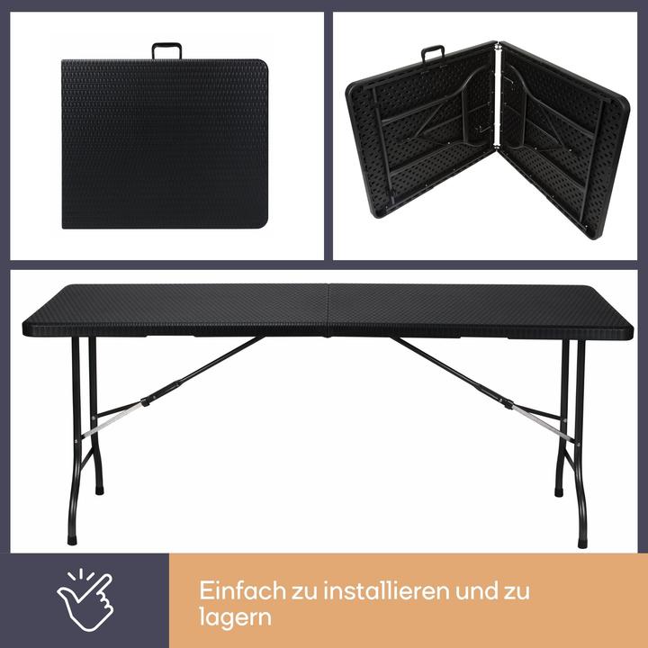 Produktbild Perel Klapptisch RattanOptik