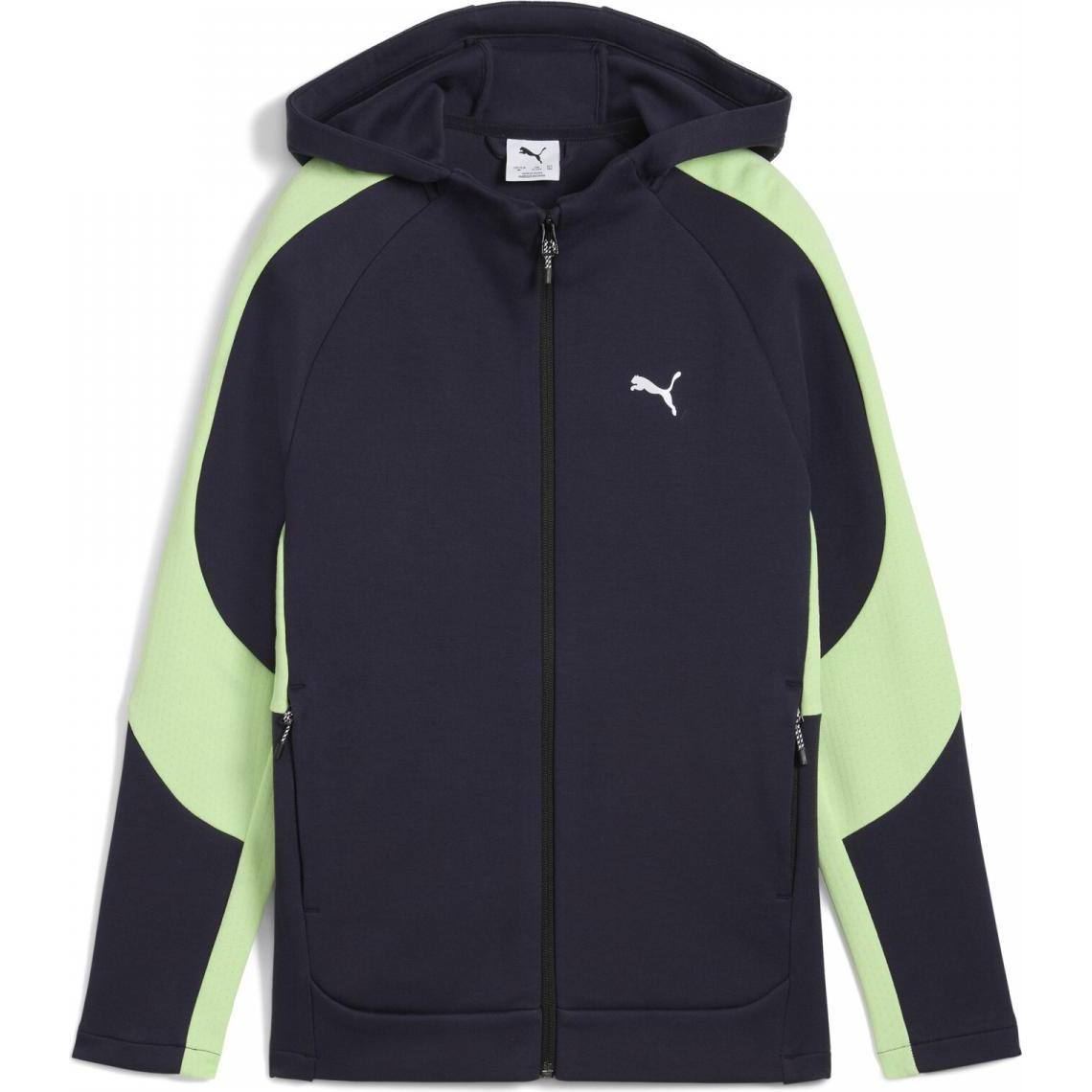 Puma, Jungen, Pullover, EVOSTRIPE Full-Zip Hoodie DK B, Schwarz, (164)
