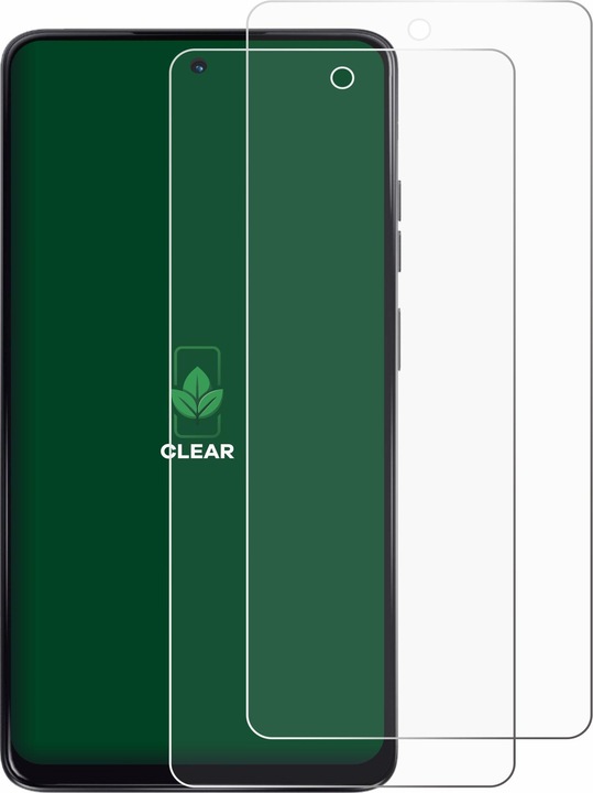 Actual product image ScreenLeaf Protective film sustainable screen protector screen protector film clear transparent (2 Piece, Motorola Moto G24)