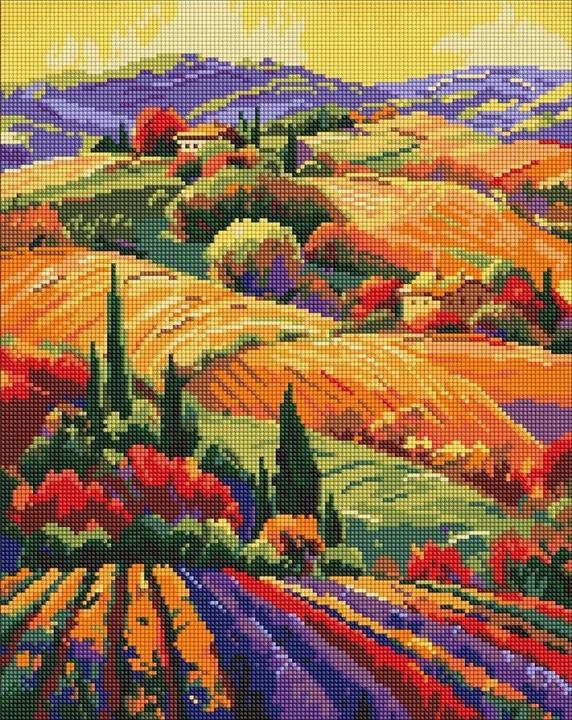 Actual product image Ideyka Diamantmosaik - Bunte Landschaft