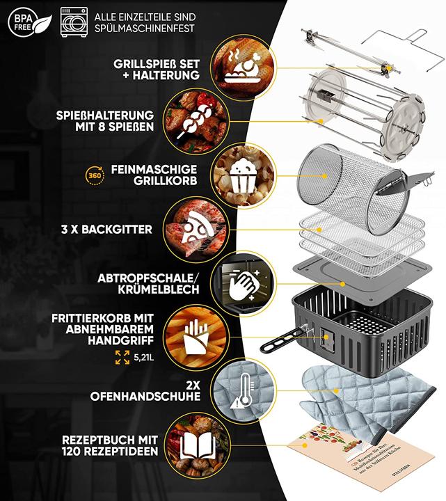 Actual product image Stillstern Hot air fryer